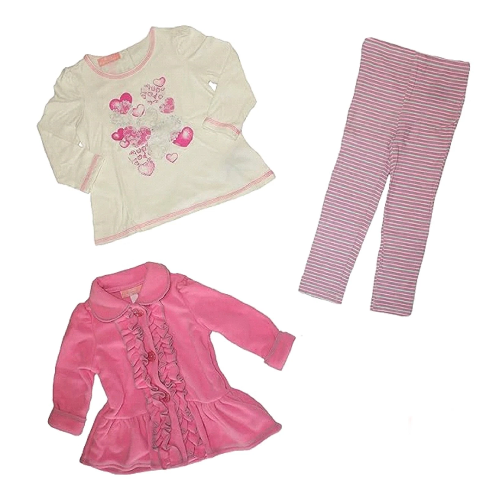 Baby Headquarters Infant Girls 3 Piece Pink Jacket/Legging Set-24 Months-NWT