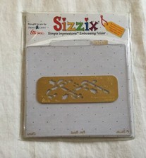 Sizzix Provo Simple Impressions Embossing Folder Brass Stencil Candy Cane Border