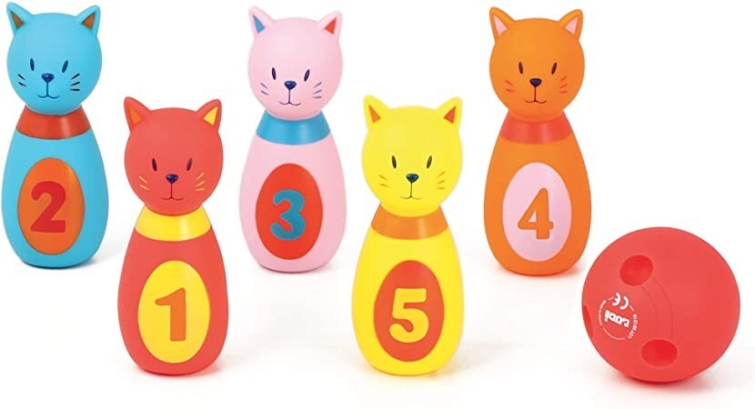Juego De Bolos En Forma De Gato De Ludi | Plástico - A Partir De 10 Meses - Set