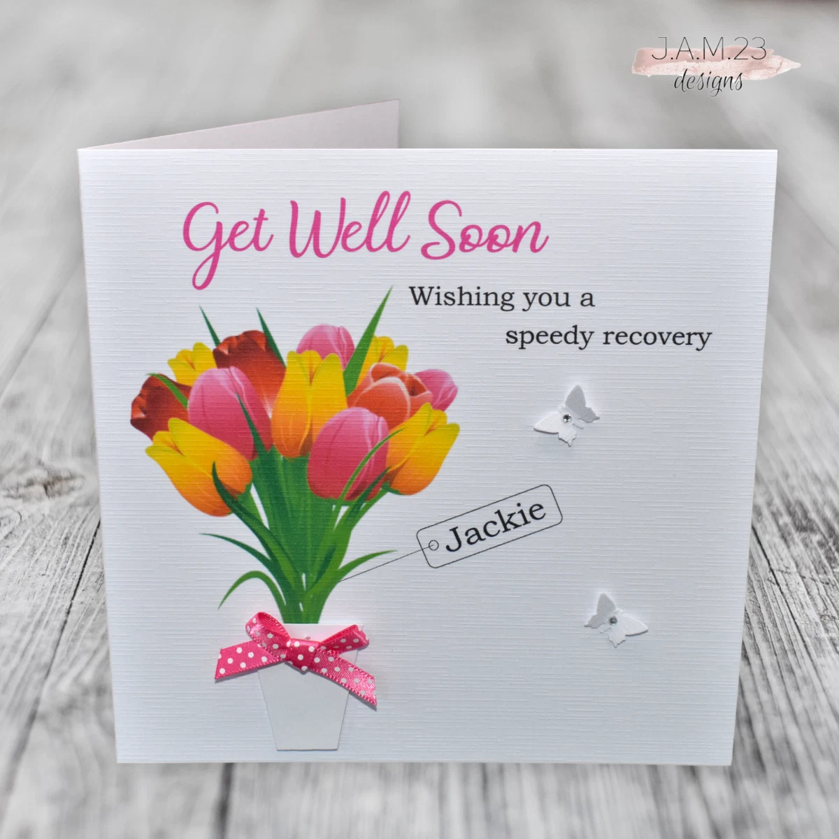 Personalised Get Well Soon Card Female | eBay
