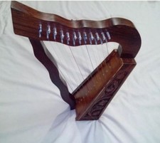 CC Irish Harp 12 String Sheesham Wood/Celtic Harp Rose Wood Free Carrying Case