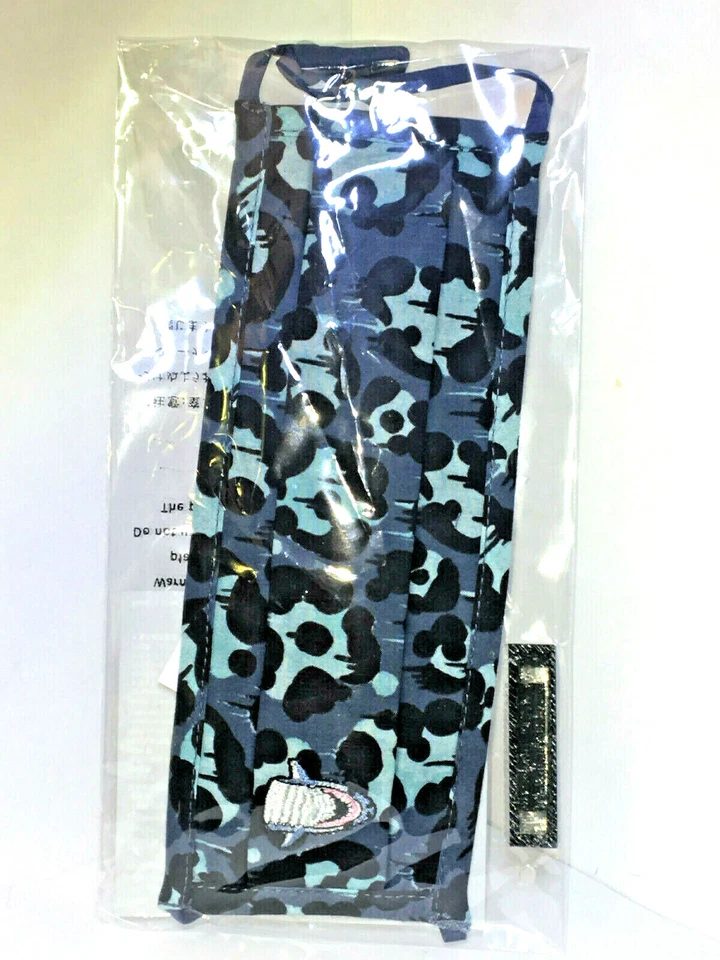 COACH Sharky Wild Beast Camo ADULT FACE MASK Blue Shark ADJUSTABLE Reuseable NWT - Image 2 of 4