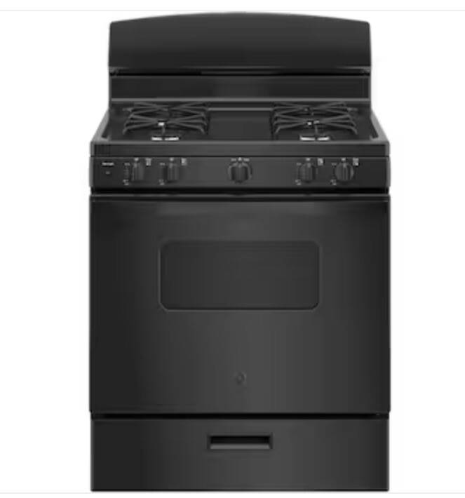 GE 30in 4 Burners 4.8cu ft Freestanding Gas Range Oven Stove (Black) 12 eBay