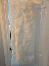 BABEYOND Women's White Faux Fur Scarf New