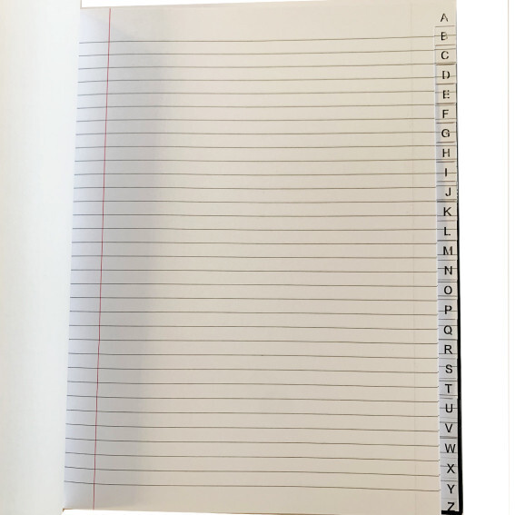 Original Index Notebook Index Book Address Telephone Book A-Z Index Notebook Ruled Book A4 Hard ...