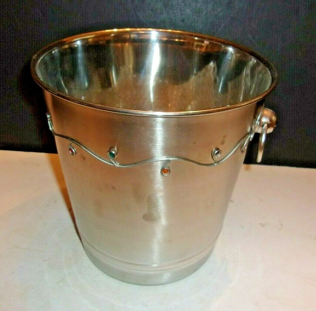 Stainless Steel Ice Bucket with jewels Pier 1 Imports eBay