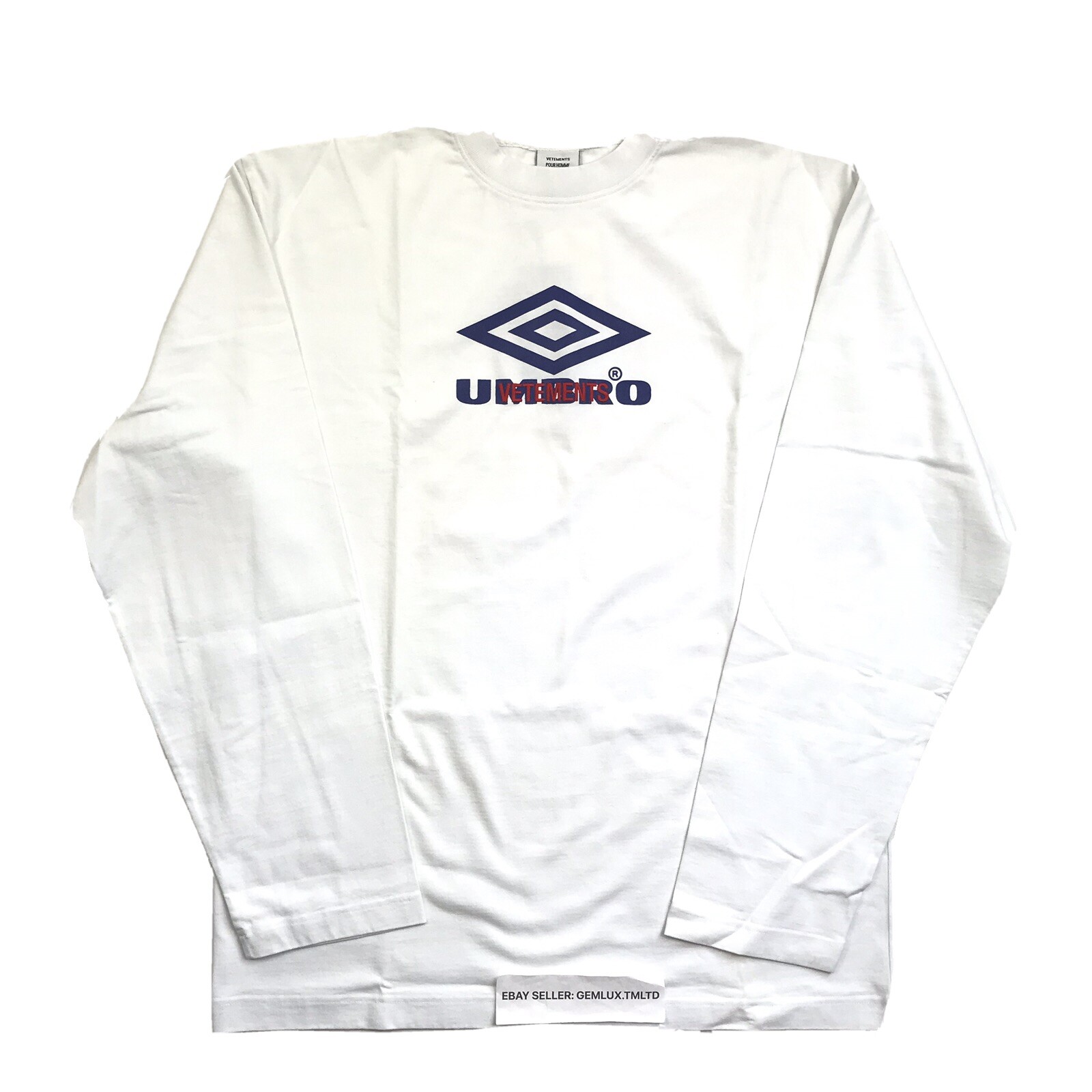 VETEMENTS x UMBRO OVERSIZED PRINTED COTTON-JERSY SWEATSHIRT SIZE: M
