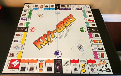 KISS Kissopoly Board Game Gene Simmons Monopoly COMPLETE KISS