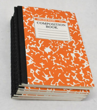 Lot of 10 Orange Color Thin Composition Book College Ruled 7/20" 30 Sheets