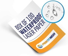 Weatherproof Laser Printer Paper, White, 100 Sheet Pack - Laser Matte Opaque