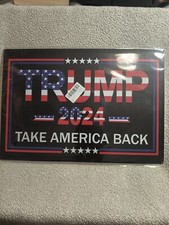 Black "Take America Back" USA Trump 2024 Yard Signs, 16" X 12", Campaign Sign