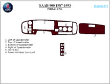Lhd Rhd For Saab 900 1987-1993 Wood Carbon Alumin Dash Trim Kit New Interior Set