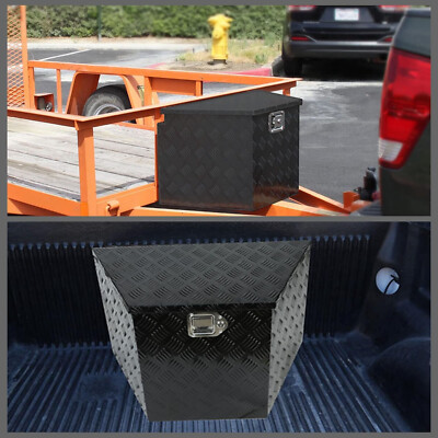 29''X17''X18'' Aluminum Tool Box Pick Up Truck Bed RV Trailer Tongue with Lock key