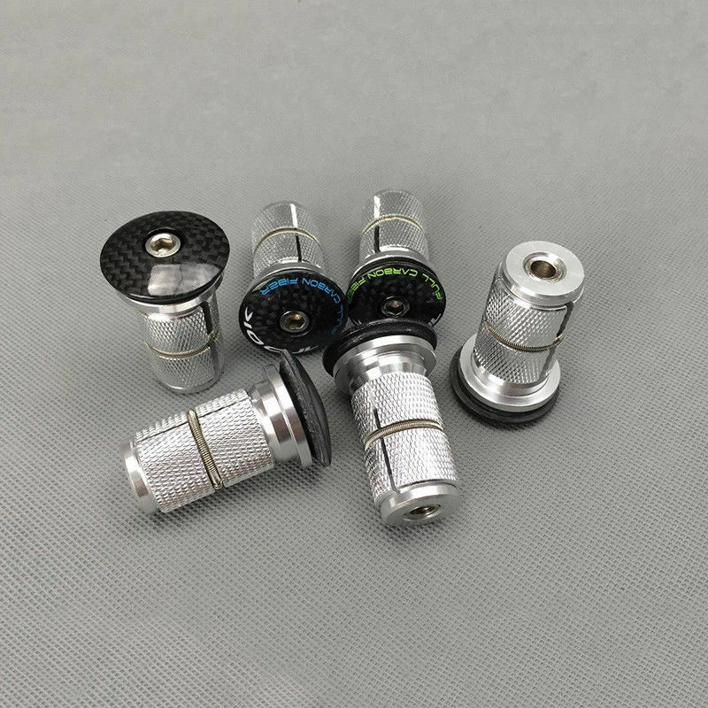 1Set Bike Carbon Headset Stem Top Cap+Expander Plug/Compressor for 1-1/8” Fork - Image 4 of 4