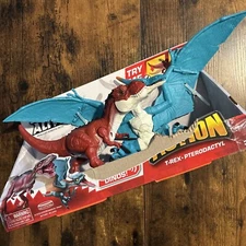 Robo Alive Dino Action Pterodactyl & T-Rex Robotic Pet Dinosaur Figure