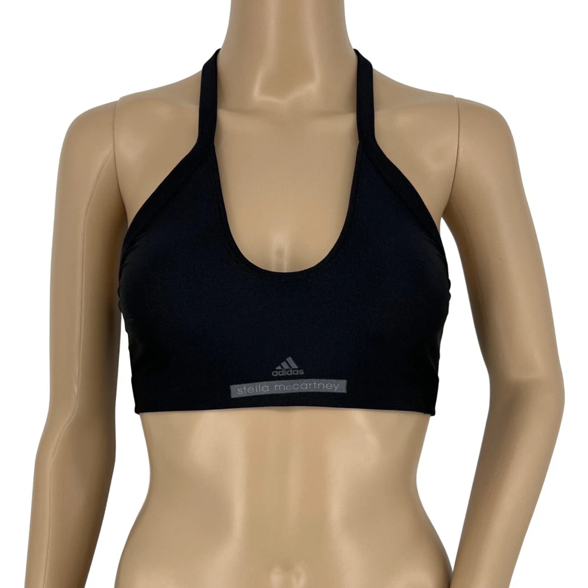 excentrisk Banke liv Adidas Stella McCartney sports bra 34 black strappy ties stretch designer |  eBay