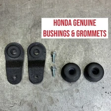 Black Radiator Brackets Stay OEM Bushings for 94-01 Acura Integra Full Rad