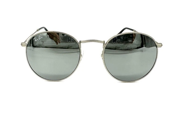 AUTHENTIC RAYBAN MIRRORED ROUND AVIATORS Ray-Ban Sunglasses Round Gold Mirror Blue RB3647N Unisex  main image 4
