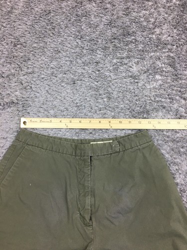 VTG Eddie Bauer Khaki Shorts Womens Size Large Green Cotton Twill - Picture 7 of 15