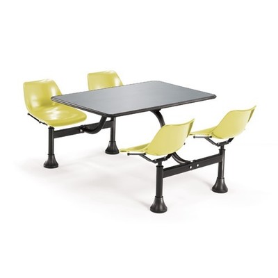 Ofm 1004 24 X 48 Inch Cluster Table Stainless Steel Top And Chairs 4 Seats 811588012237 Ebay