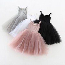 Girls Sequined Princess Dress Kids Sleeveless Tulle Clothes Birthday Party Kids