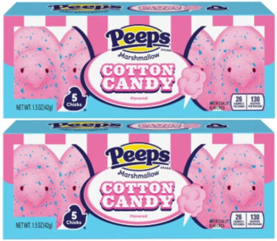 Peeps  (2-PACK)  Cotton Candy Marshmallow Chicks Candy - 10 Count 