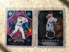 2019 Panini Chronicles CRUSADE PINK Brandon Lowe RC 25/25 = 1/1 & 2020 Gavin Lux