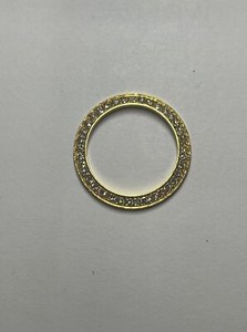 Authentic Ladies Rolex Bezel 28mm Gold Plated Natural Diamonds Just Under 1 Carat