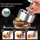 Hamburger Meat Press Stainless Steel Detachable Non-Stick BBQ Making Burger DIY