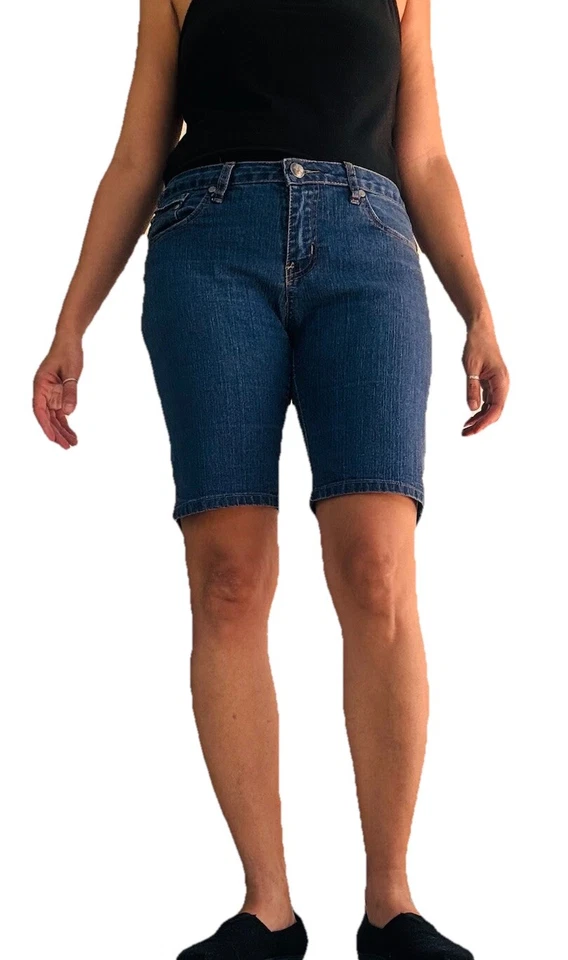 Vintage 90s  2000 Y2K  Out Jeans  Stretch Shorts Denim Bermuda Shorts - Image 3 of 4