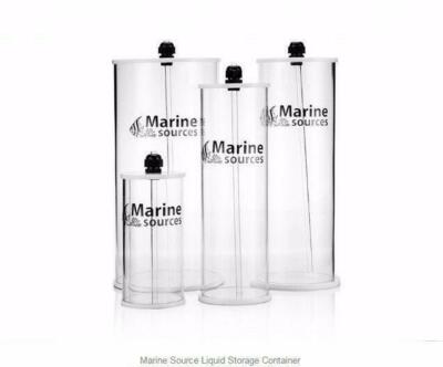 Marine Source Dosierpumpe Flüssigkeitsbehälter 0,8L 1,5L 2,5L 5,0L Acryl Made Neu in OVP