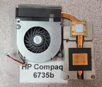 Heatsink 486289-001 6033B0014601 486288-001 aus Notebook HP Compaq 6735b