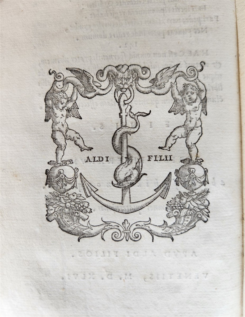 1546 ALDINE PRESS CICERO PHILOSOPHY antique 16th CENTURY