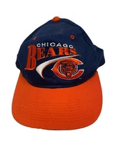 VINTAGE 90s Chicago Bears NFL Football Hat SnapBack Cap Drew Pearson Companies