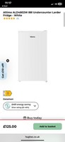 Fridgemaster Undercounter Fridge with Ice Box in White 48cm Wide