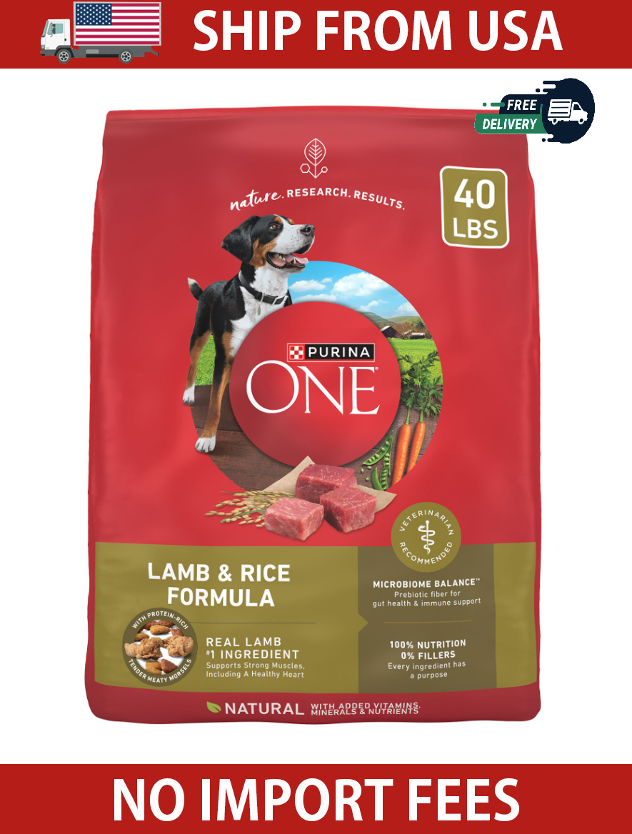 Purina ONE Lamb & Rice Formula Dry Dog Food, 40 lbs. | eBay