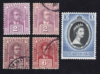 Sarawak 1922 53 Stamps SG#63 7 187 used/MH CV=15 6$