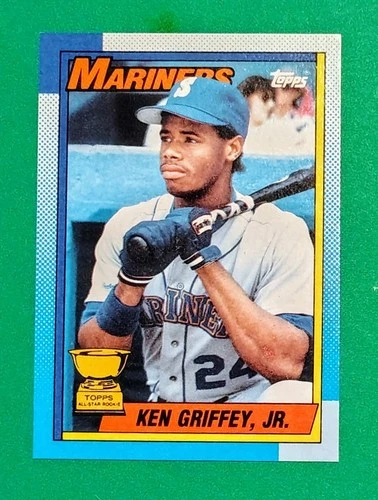 1990 Topps - Ken Griffey Jr #336 True Error 100% BLOOD Card Mint Condition SALE!