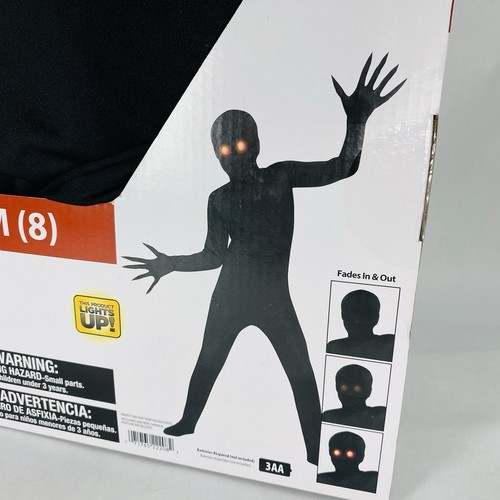 New! Boys Medium 8 Light Up Fading Eyes Shadow Demon Phantom Black Rake ...