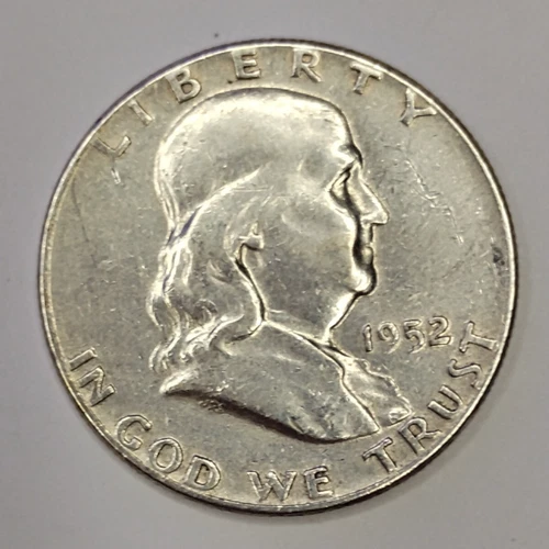 1952-P Franklin Half Dollar 90% Silver Nice Circulated Condition - FHD01