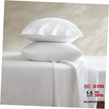 Luxury 100 Egyptian Cotton Sheet Set, 400 Thread Count Sateen Weave, Soft 