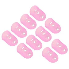 Finger Tips Anti Slip Fingertip, 10 Pack 30mm Silicone Finger Guard, Pink