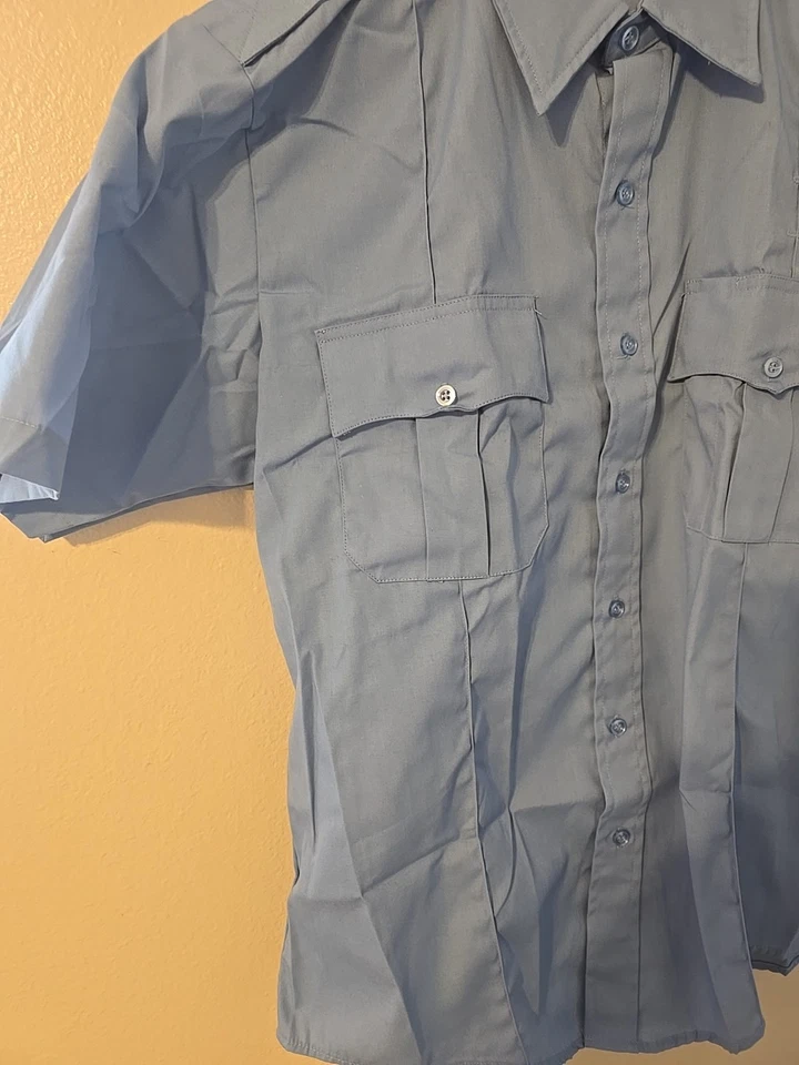 Liberty Uniform Shirt Men's Blue 732MPB 16.16.5 SS  - Image 2 of 4