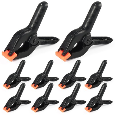 10 Pcs Spring Clamps 4.5 Inch Large Plastic Clips Heavy Duty Woodworking