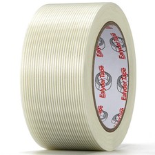 2 Inch x 30 Yards Transparent Reinforced Fiberglass Tape - 5.5 Mil Filament Stra