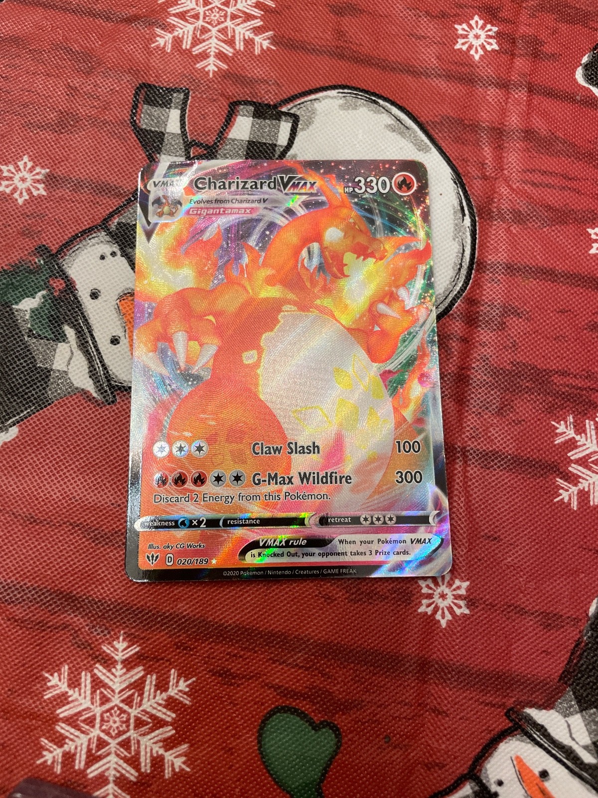 Charizard VMAX 020/189 Swsh03: Darkness Ablaze Holo