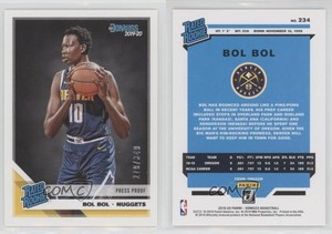 2019-20 Panini Donruss Rated Press Proof Silver /349 Bol Bol #234 Rookie RC