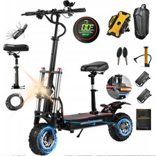 11 in 60V 38AH Electric Folding Scooter 6000W Dual Motor Adult Off Road Tire US
