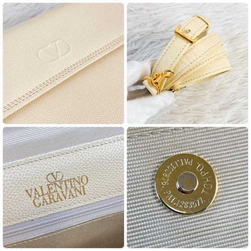 Auténtico bolso bandolera de cuero marfil Valentino Garavani de 2 vías - Imagen 10 de 10