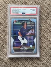 2023 Bowman 1st Edition #BPPF-77 Juan Brito Sky Blue Foil PSA 9